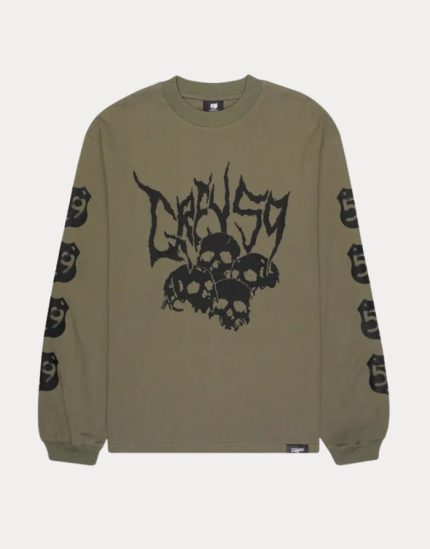 Suicideboys G59 Skull Army Green Long Sleeve